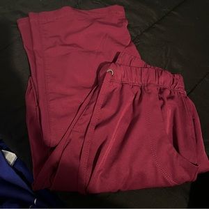 burgundy healing hands xs petite scrub pants